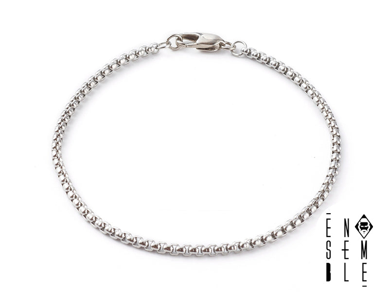 Bracciale "Minimal steel" maglia box in acciaio