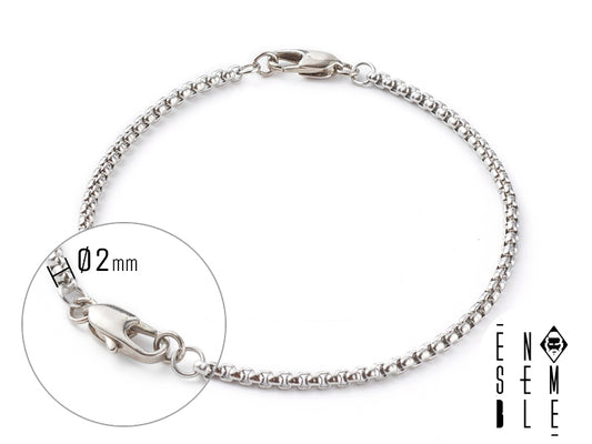 Bracciale "Minimal steel" maglia box in acciaio