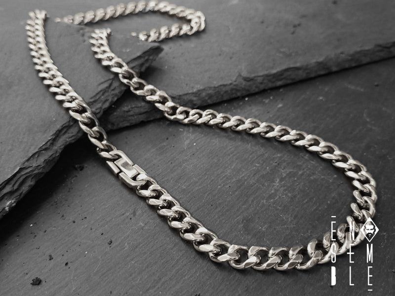 Men's Ensemble Cuban link necklace 9 mm 