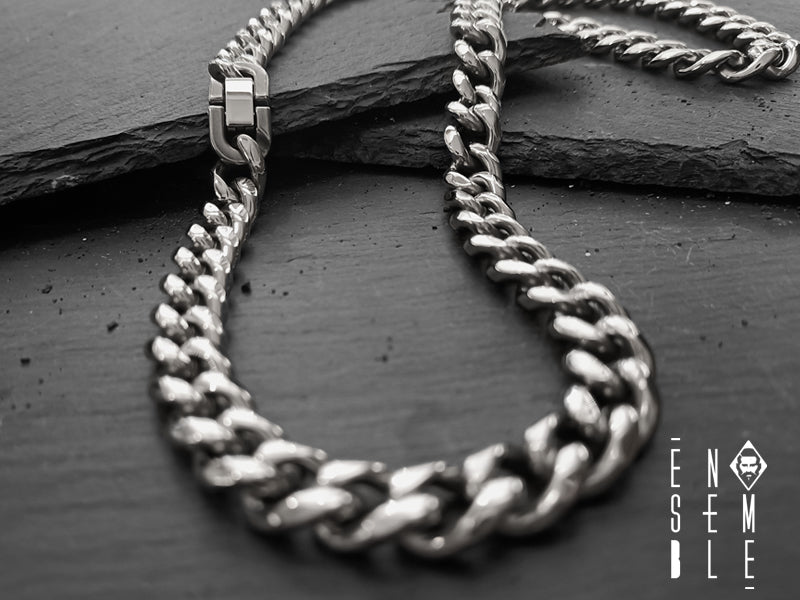 Collana uomo Ensemble maglia Cubana 13 mm