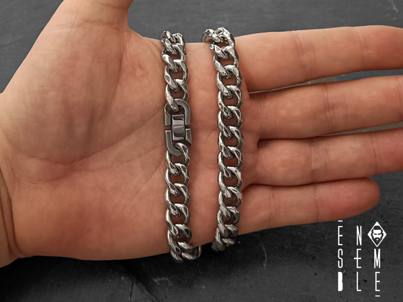 Collana maglia cubana 13 mm