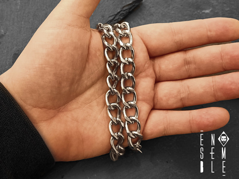 Collana in acciaio inossidabile Ensemble maglia Grumette da 11 mm