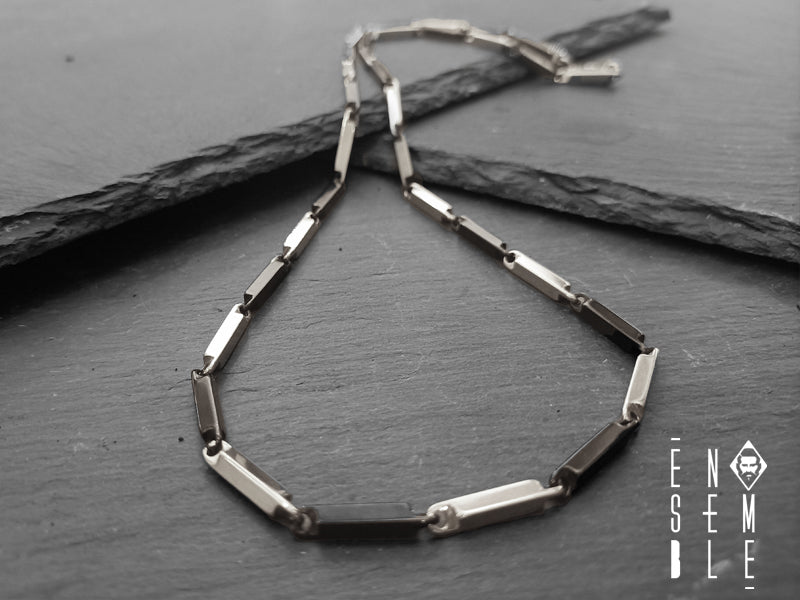 Collana uomo Ensemble maglia ritorta bicolor 3 mm