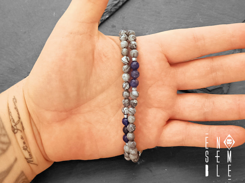 Collana Sodalite e Picasso Jasper