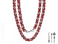 Collana uomo Ensemble bicolor maglia Bizantina Rossa da 7 mm