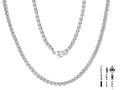La collana Ensemble in maglia a grano da 5 mm è un gioiello che unisce la robustezza dell'acciaio inossidabile 304 alla raffinatezza di una finitura argentata. Il suo design imponente, ma allo stesso tempo elegante, la rende perfetta per chi ama uno stile deciso e di carattere. Un accessorio versatile, ideale per completare un look casual o per impreziosire un outfit più formale. La sua qualità superiore garantisce una lunga durata nel tempo.