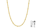 Collana in acciaio inossidabile di 45 cm di lunghezza, con un design raffinato e minimalista. La maglia alternata a satelliti e pallini crea un gioco di luci e ombre, donando un tocco di eleganza discreta e sofisticata. Perfetta per un look quotidiano o per completare un outfit più formale, questa collana è un accessorio versatile e di classe. L'acciaio inossidabile garantisce resistenza e durata nel tempo, mantenendo intatta la sua brillantezza.