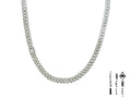 Collana uomo Ensemble maglia Cubana con zirconi 12 mm