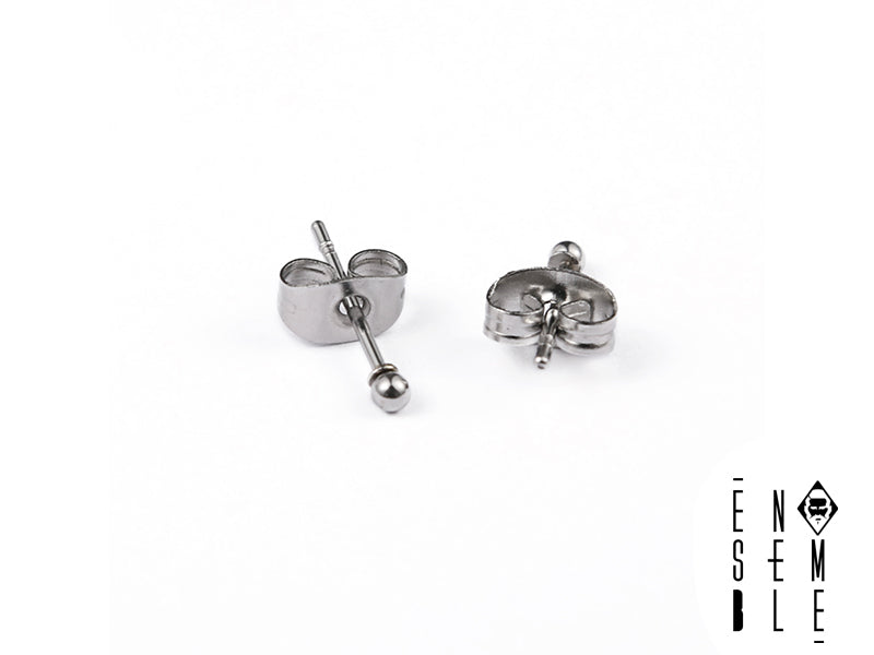 Single steel ball earring 
