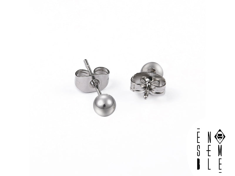Single steel ball earring 