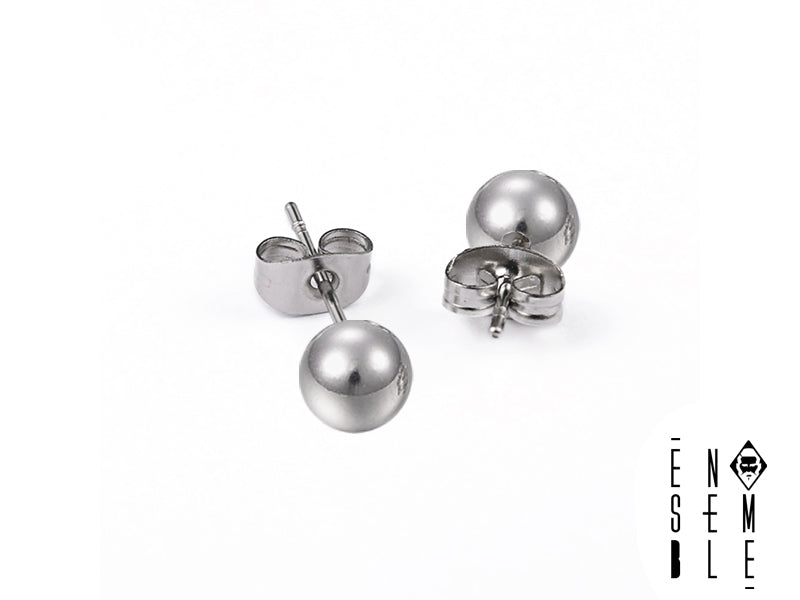 Single steel ball earring 