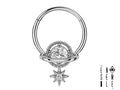  Sei pronta a conquistare il mondo (e il tuo stile)? Questo septum è un vero e proprio passaporto per l'eleganza! Uno zircone al centro del mondo, e una stella polare che ti indica la strada. Preparati a brillare e a far girare la testa!
