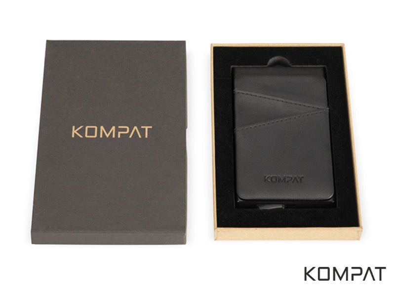 Portacarte Kompat F CLIP anti RFID Carbon Nero
