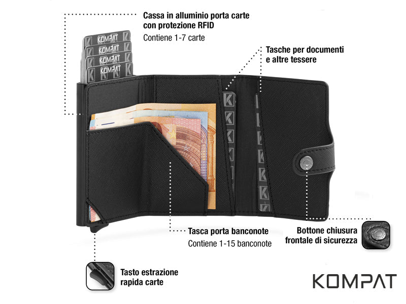 Interno portafoglio portacarte Kompat SX 