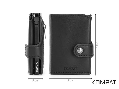 Portafoglio Kompat X CLIP anti RFID dimensioni