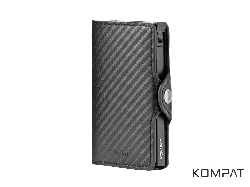 Portafoglio Kompat S CLIP anti RFID Carbon Nero