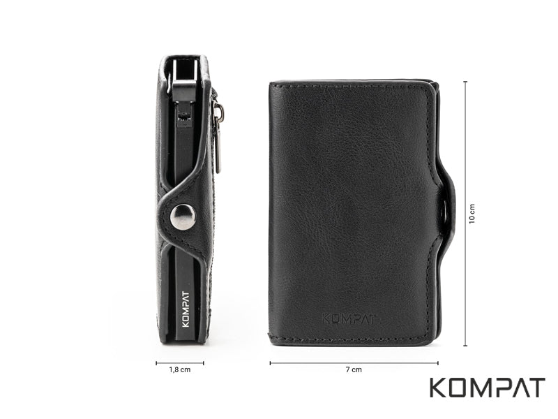 Dimensioni portafoglio Kompat S Clip anti RFID 