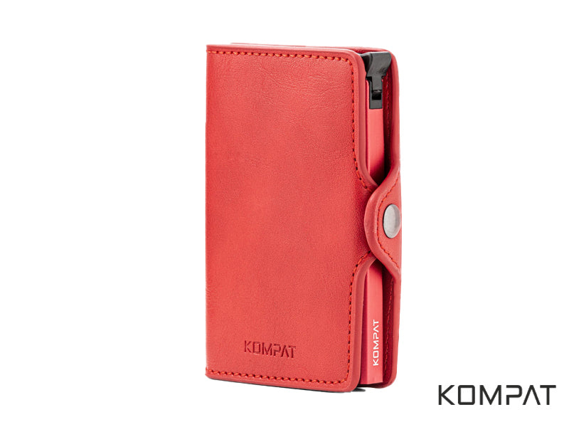 Portafoglio Kompat S CLIP anti RFID Rosso Passione 