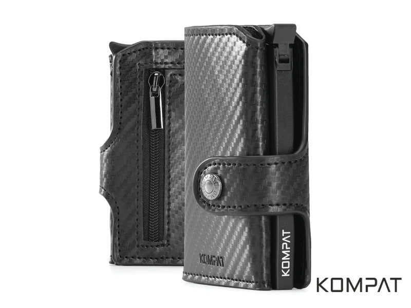 Portafoglio Kompat X CLIP anti RFID Carbon Nero