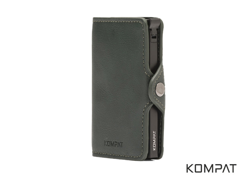 Portafoglio Kompat S CLIP anti RFID Verde Pino