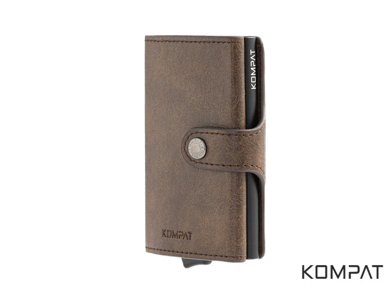 Portafoglio Kompat SX CLIP anti RFID Marrone Vintage
