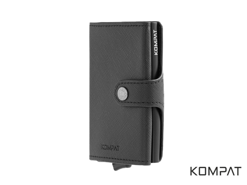 Portafoglio Kompat SX CLIP anti RFID Nero Saffiano
