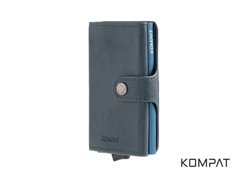 Portafoglio Kompat SX CLIP anti RFID Blu Saffiano