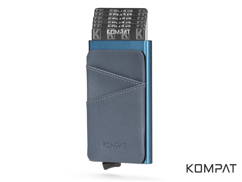 Portacarte Kompat F CLIP anti RFID Blue Jazz