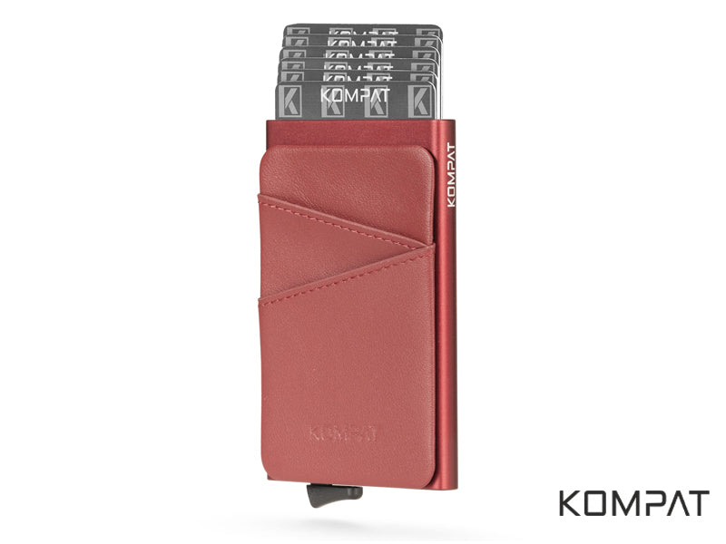 Portacarte Kompat F CLIP anti RFID Rosso Porpora