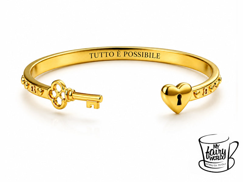 Un bracciale per chi ama immaginare nuove strade.
Per chi sente che dietro ogni porta può nascondersi una sorpresa.
Per chi sa che, a volte, basta una chiave piccola piccola per aprire un mondo enorme.