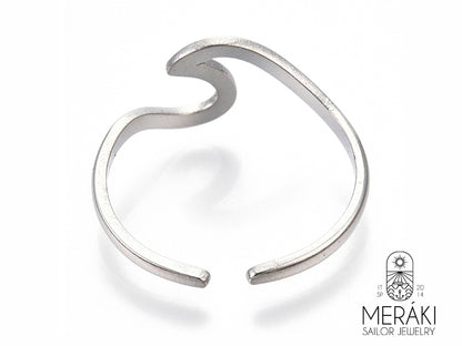 Anello dal design a onda per donna 
