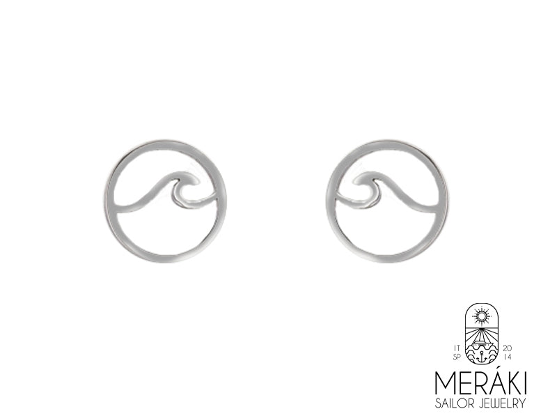 Orecchini Wave in acciaio con onda
