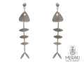Orecchini Fishbone Silver lisca di pesce in acciaio