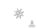 Mono orecchino Silver Rudder timone in acciaio