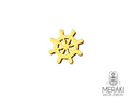Mono orecchino Gold Rudder timone in acciaio dorato