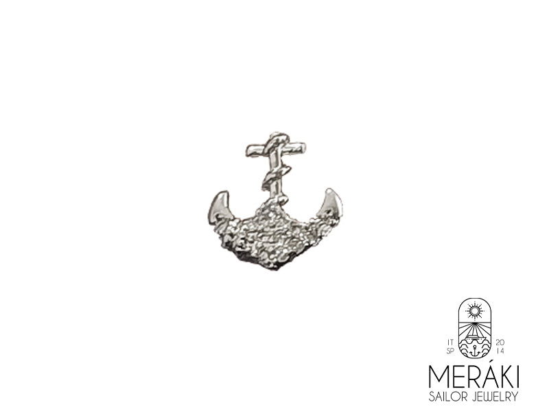 Mono orecchino Nahla ancora con corda in acciaio