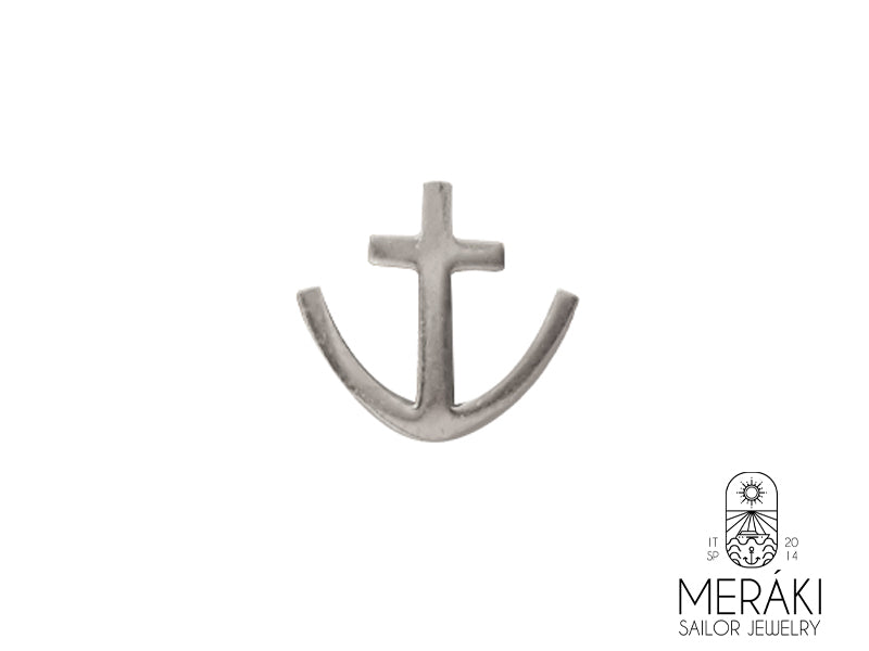 Mono orecchino Joshua ancora in acciaio