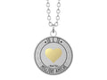 Collana con ciondolo a forma di moneta con inciso all'interno un cuore dorato: la MONETA DELL'AMICIZIA!