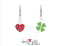 Ladybug and Four-Leaf Clover Earrings 