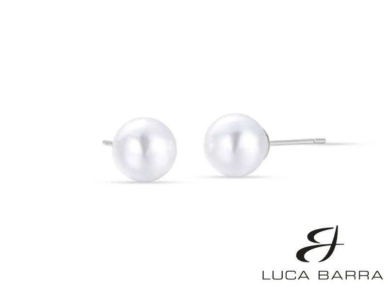 Orecchini Donna in acciaio con perla da 4 mm