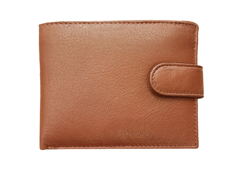 Portafogli Origami da uomo in vera pelle con bottone XL