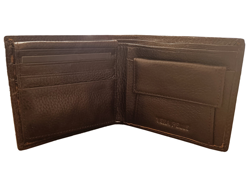 Origami genuine leather men wallet made in italy