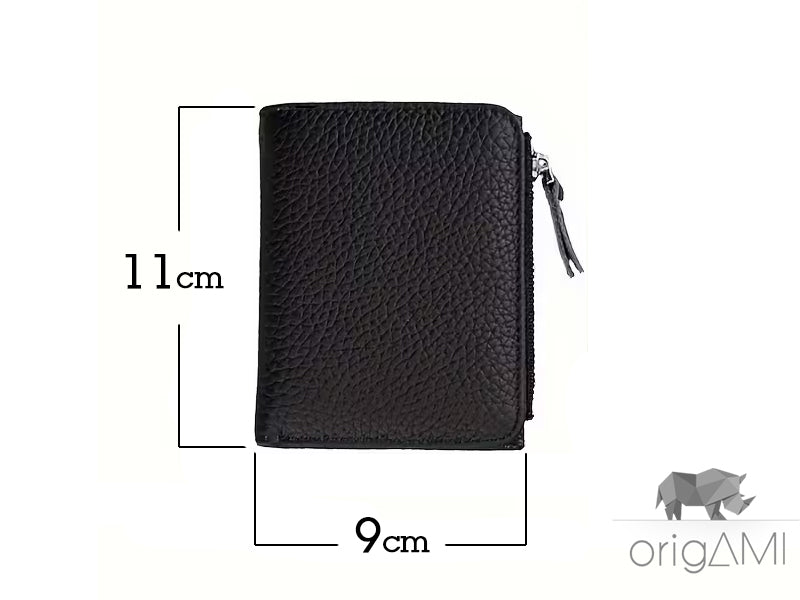 Portafoglio compatto da Donna Funzionale in vera pelle