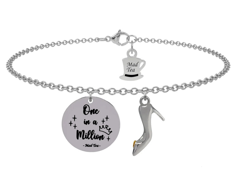 Bracciale scarpetta di Cenerentola “One in a million”