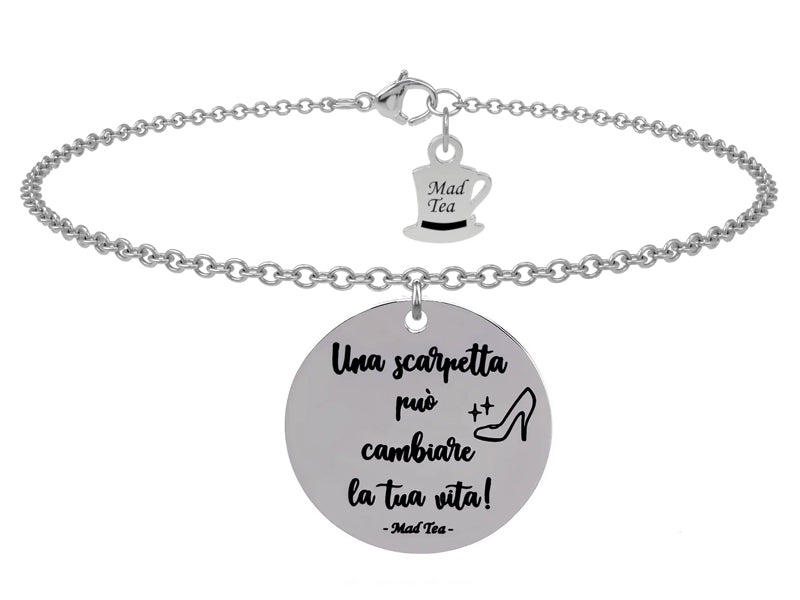 Bracciale Cenerentola “Una scarpetta può cambiare la tua vita”