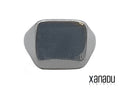 Anello da donna con sigillo in acciaio lucido