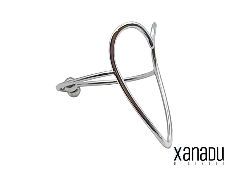 Anello Xanadu gioielli da donna in acciaio inossidabile a forma di grande cuore