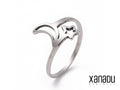 Women's "Celestial Dream" Steel Ring with Star and Moon 