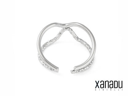 Anello da donna in acciaio aperto e leggermente regolabile