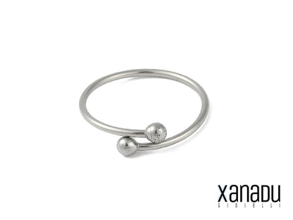Anello donna modello piercing in acciaio